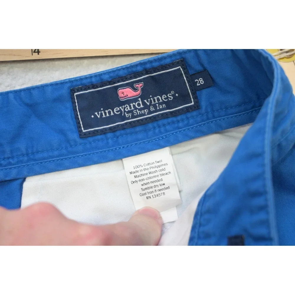 Vineyard Vines Club Short Mens Size 28 Blue Cotton Twill Preppy Excellent